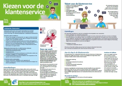 Flyer Kiezen voor werken in de klantenservice